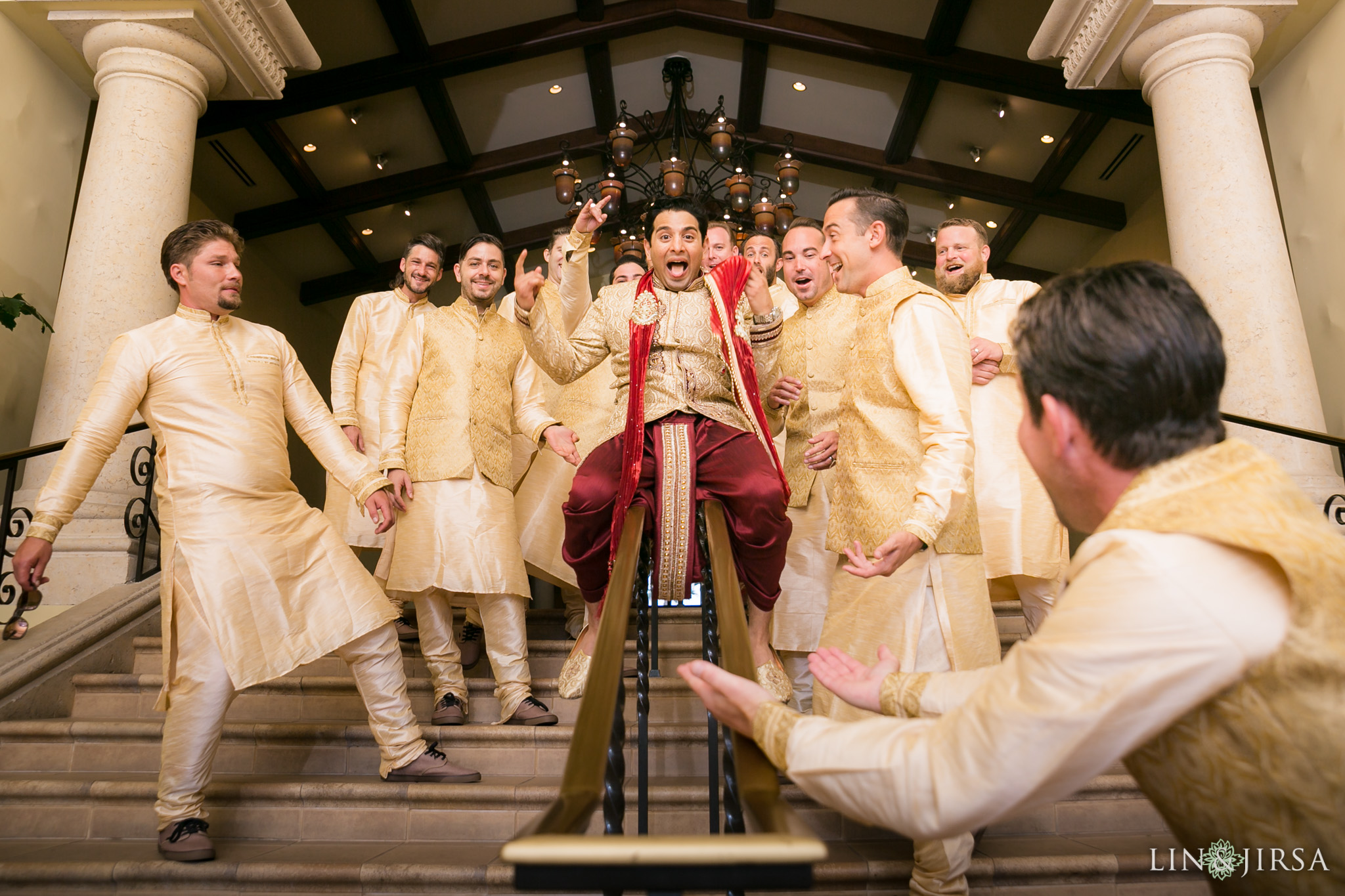 Indian wedding getting ready moment at the Hyatt Regency Huntington Beach by Lin and Jirsa