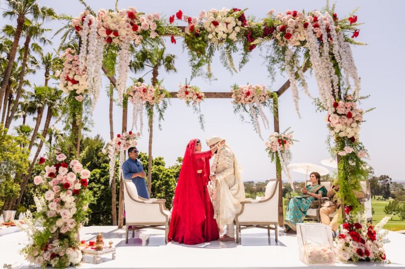 Wedding reception at VEA Newport Beach Marriott Resort and Spa